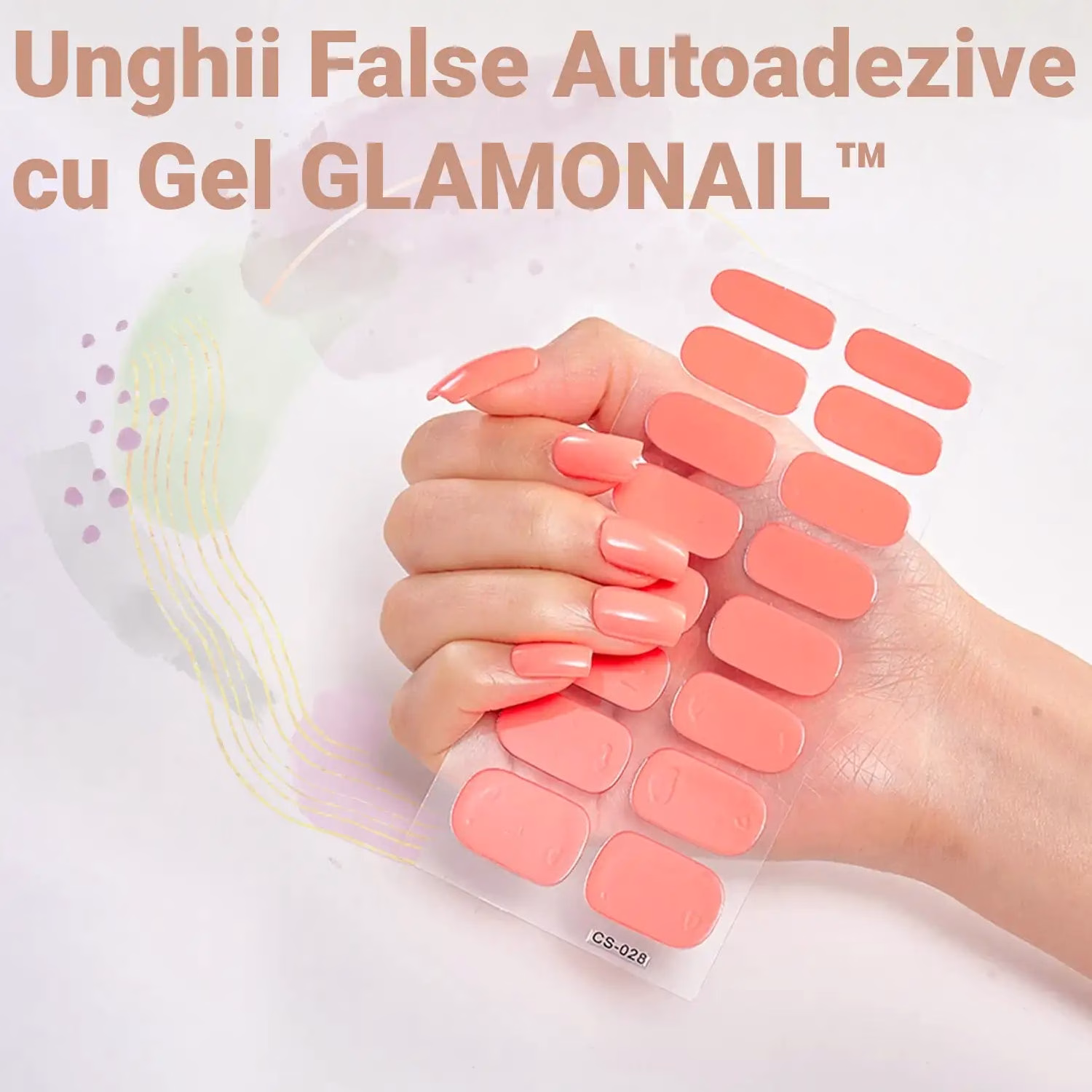 Unghii False Autoadezive cu Gel GLAMONAIL™
