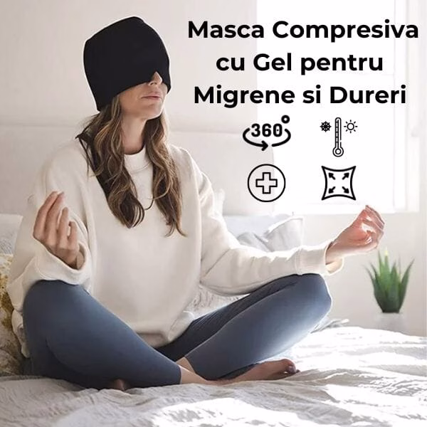 Masca Compresiva cu Gel pentru Migrene si Dureri