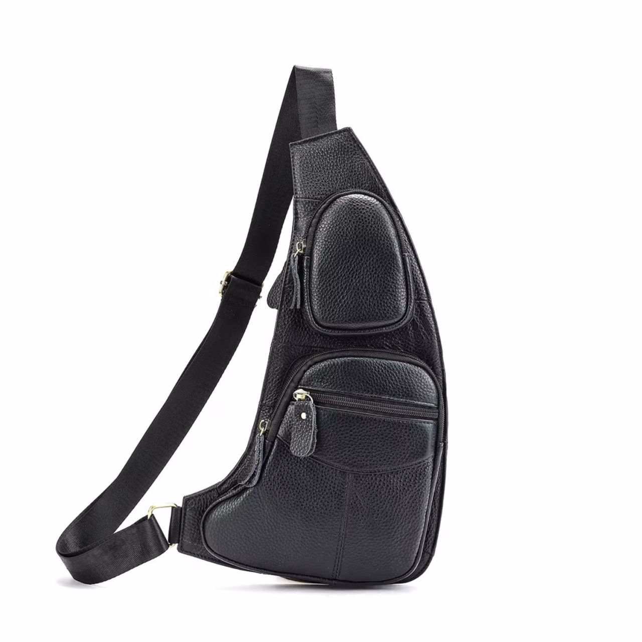 Geanta pentru barbati, Nael GT3311, piele naturala, Negru