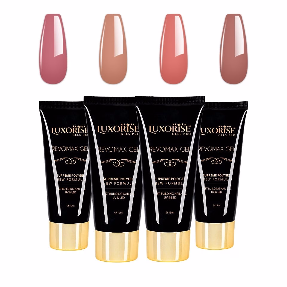 Set 4 Polygel REVOMAX LUXORISE, Brilliance Nails 06